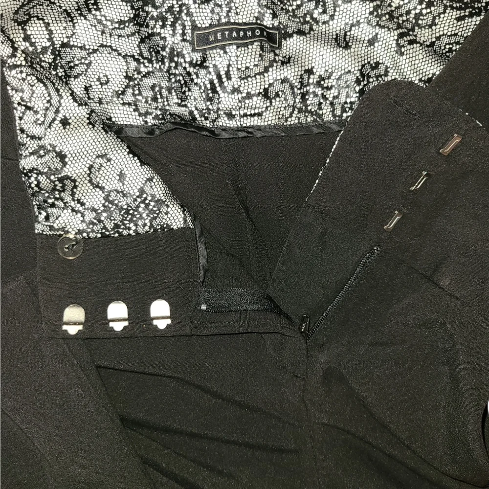 Metaphor Womens Black Flare Leg Dress Pants Size 14S - Picture 6 of 9